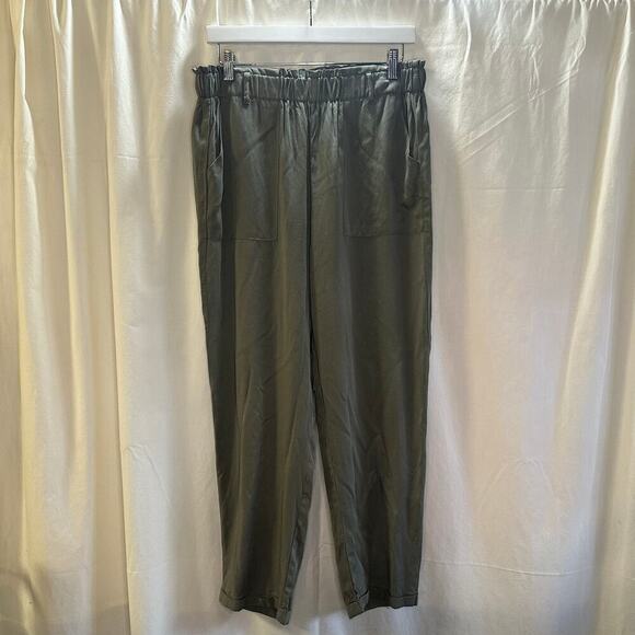 Shinestar Sage Green Elastic Waist Pants - XL - Picture 2 of 3